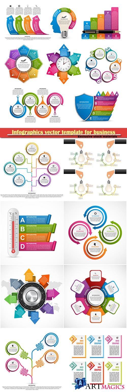 Infographics vector template for business presentations or information banner # 86