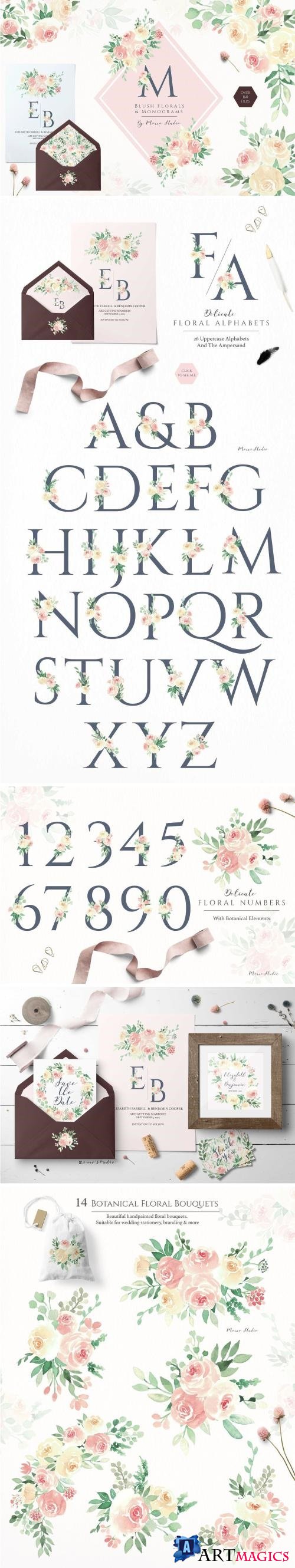 Blush Florals & Monograms - 2800504