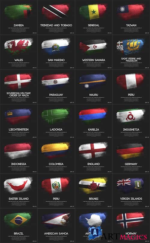    - 9 -   / World flags - 9 - Vector Graphics