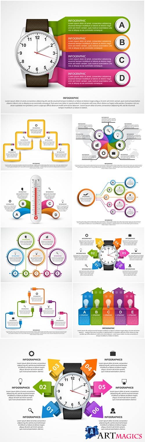 Infographics vector template for business presentations or information banner # 94
