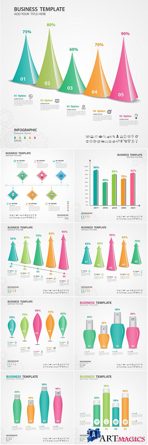 Infographics vector template for business presentations or information banner # 91
