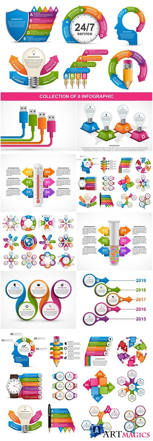 Infographics vector template for business presentations or information banner # 92