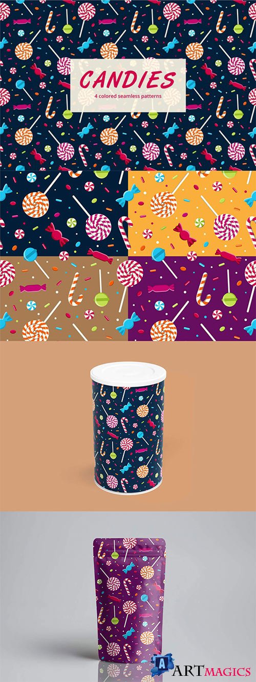 Candy Vector Seamless Pattern