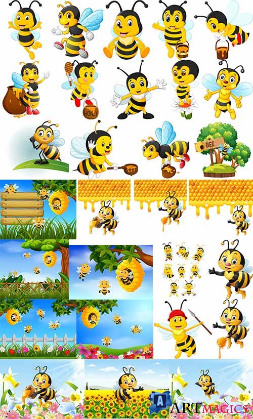     -  / Bee give people honey - Vector
