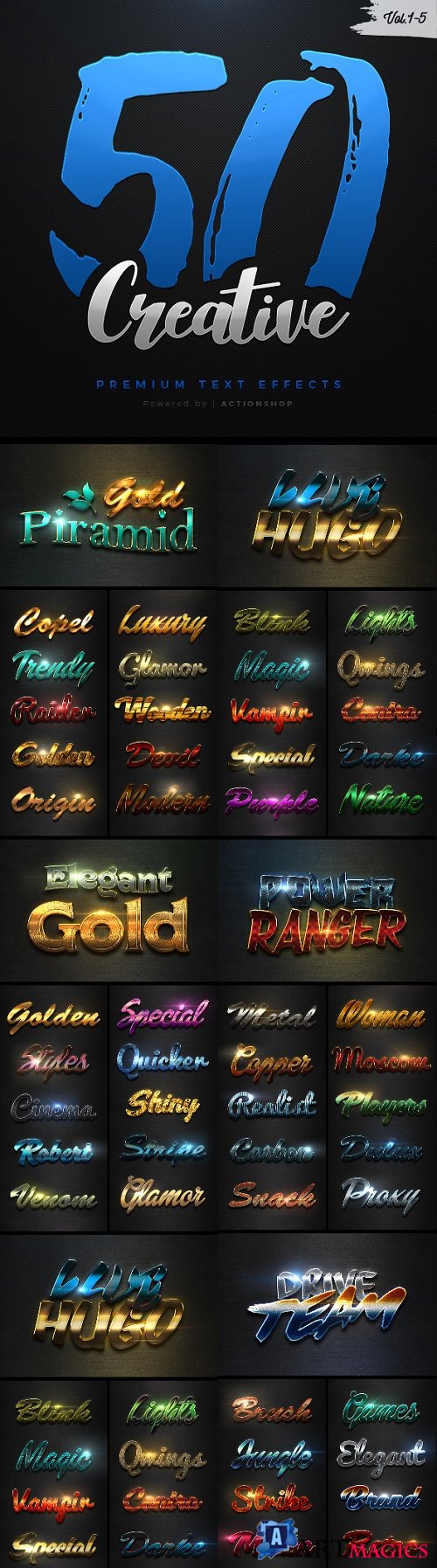 50 Creative Text Effects Bundle - 21197169