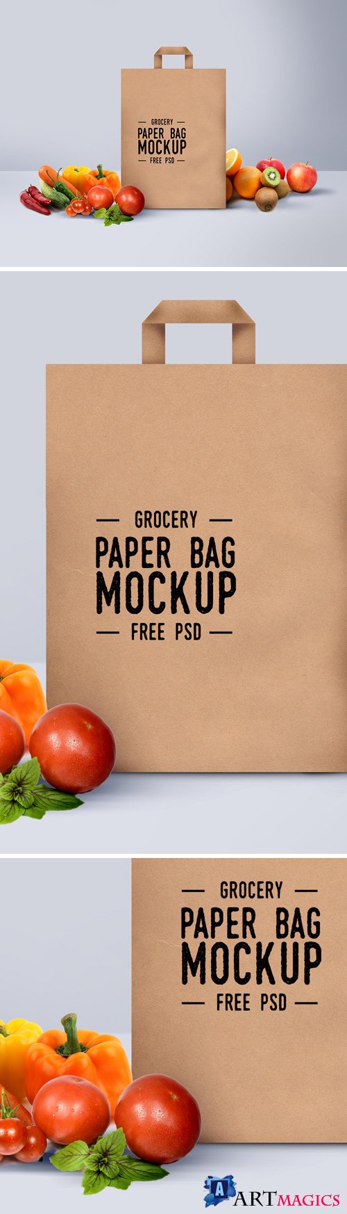 Shopping Paper Bag Mockup, part 3
