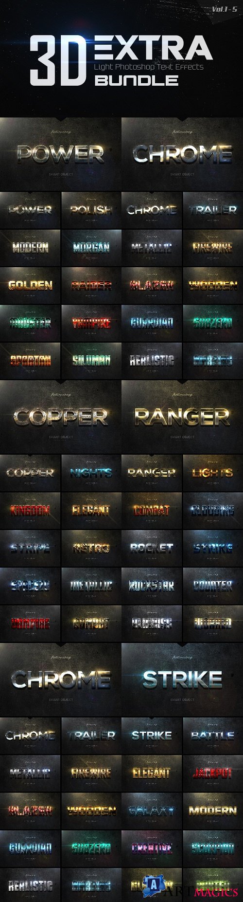 New 3d Extra Light Text Effects Bundle - 20392022