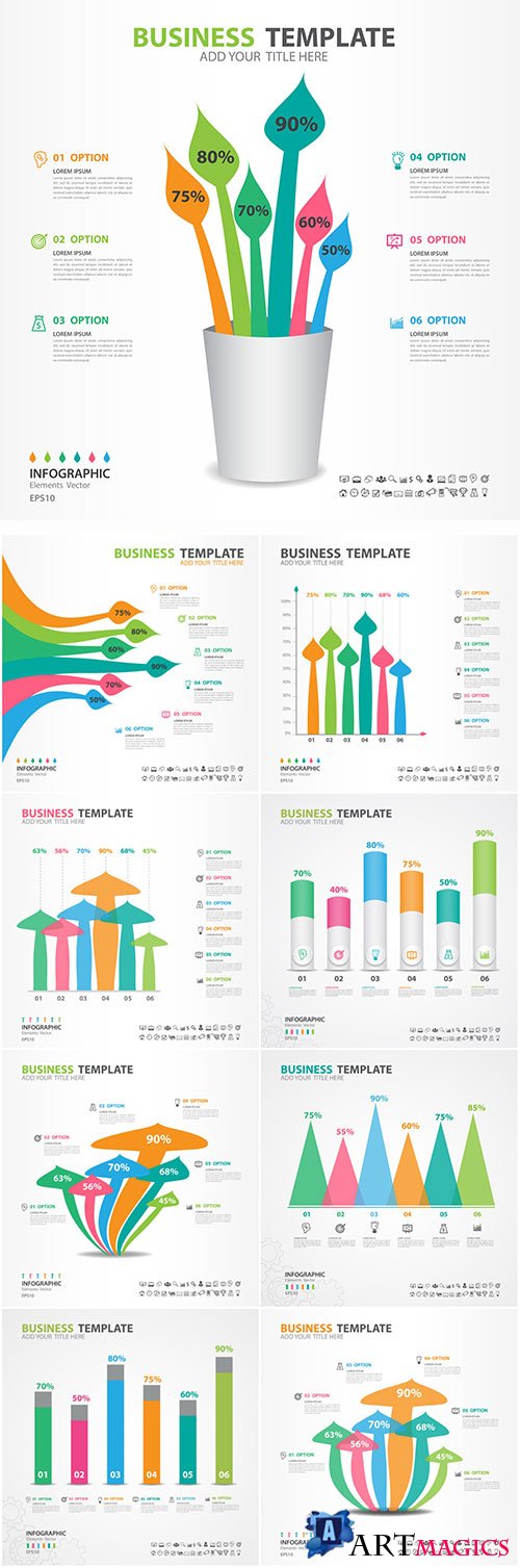 Infographics vector template for business presentations or information banner # 96