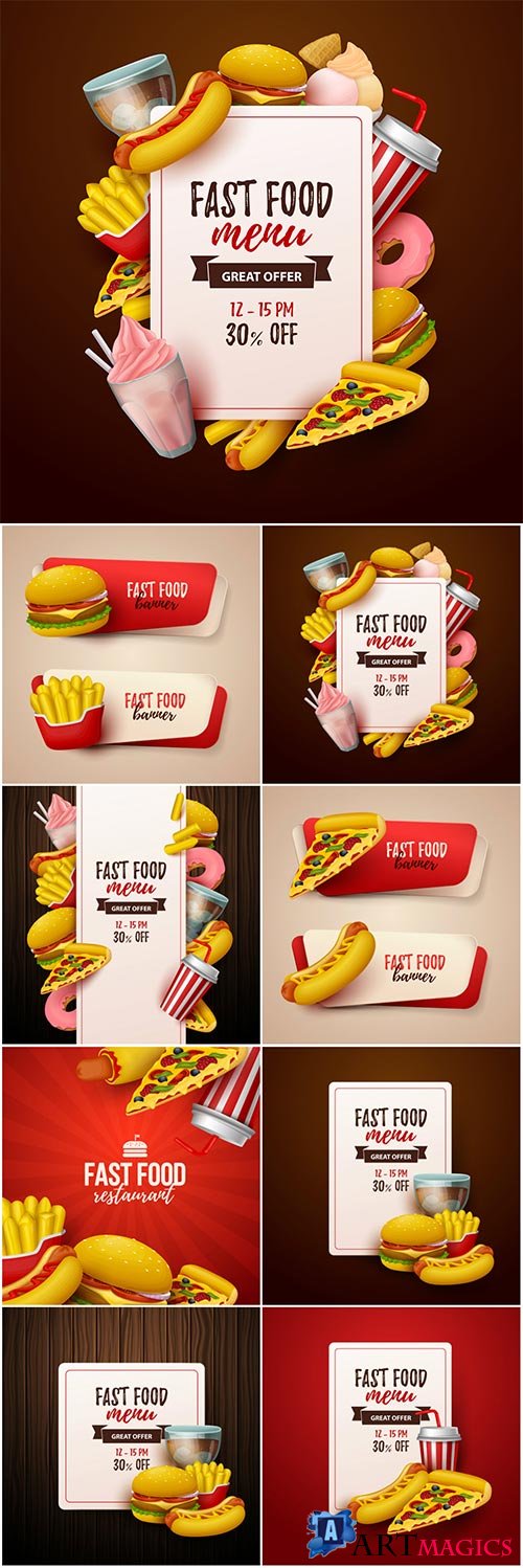 Fastfood vector background