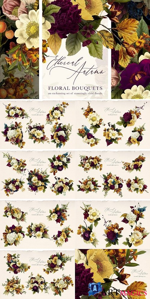 Ethereal Autumn Floral Bouquets 2888795