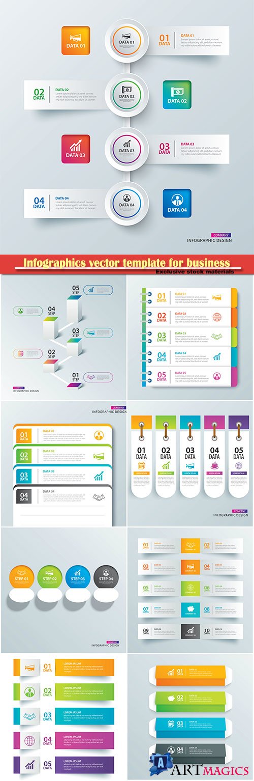 Infographics vector template for business presentations or information banner # 98