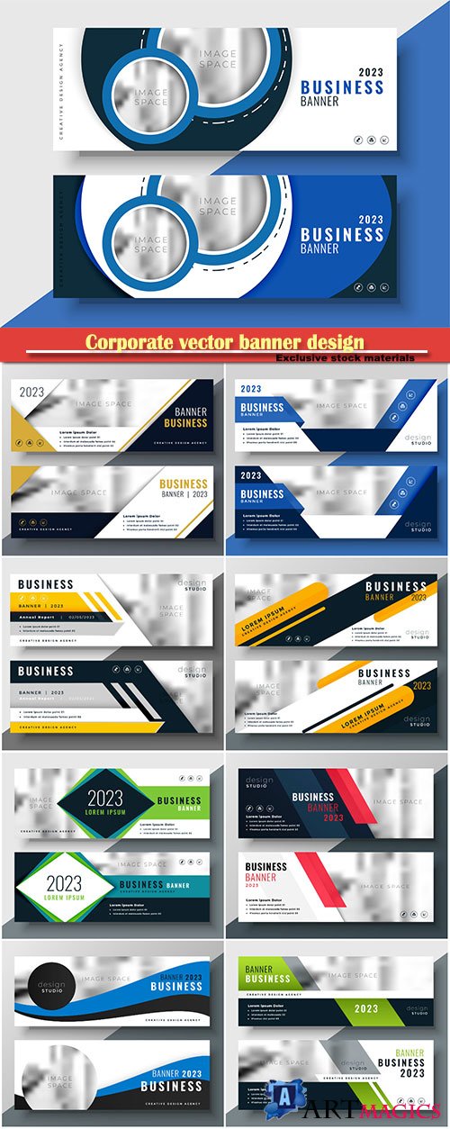 Corporate vector banner design for your business