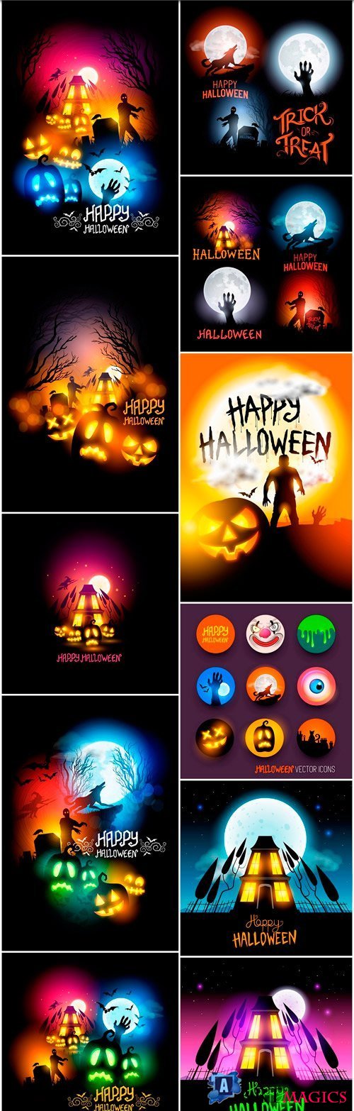 Halloween collection 58 - 12 EPS