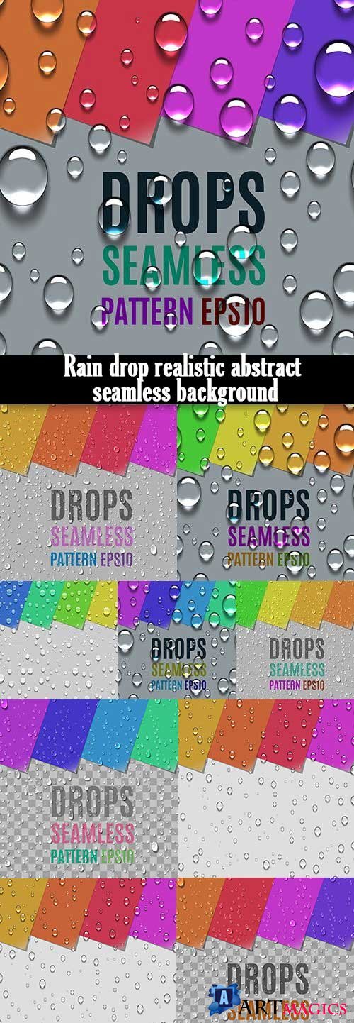 Rain drop realistic abstract seamless background