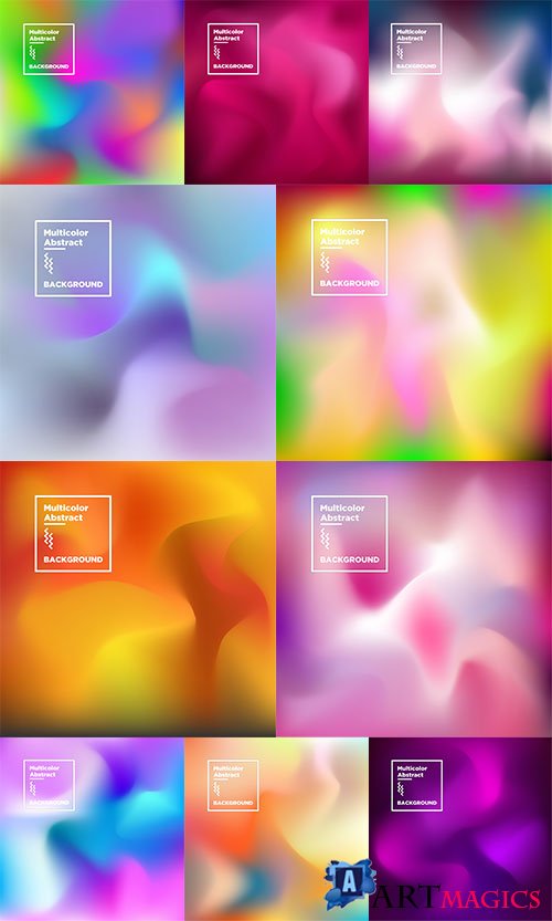     / Multicolor backgrounds in vector