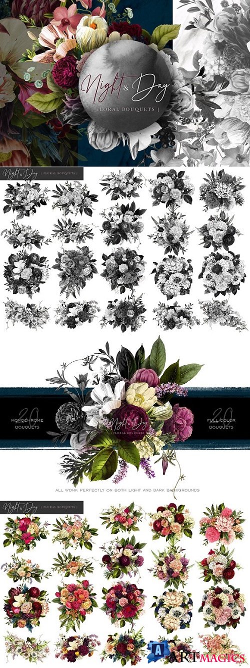 Night and Day Floral Bouquets - 2837012