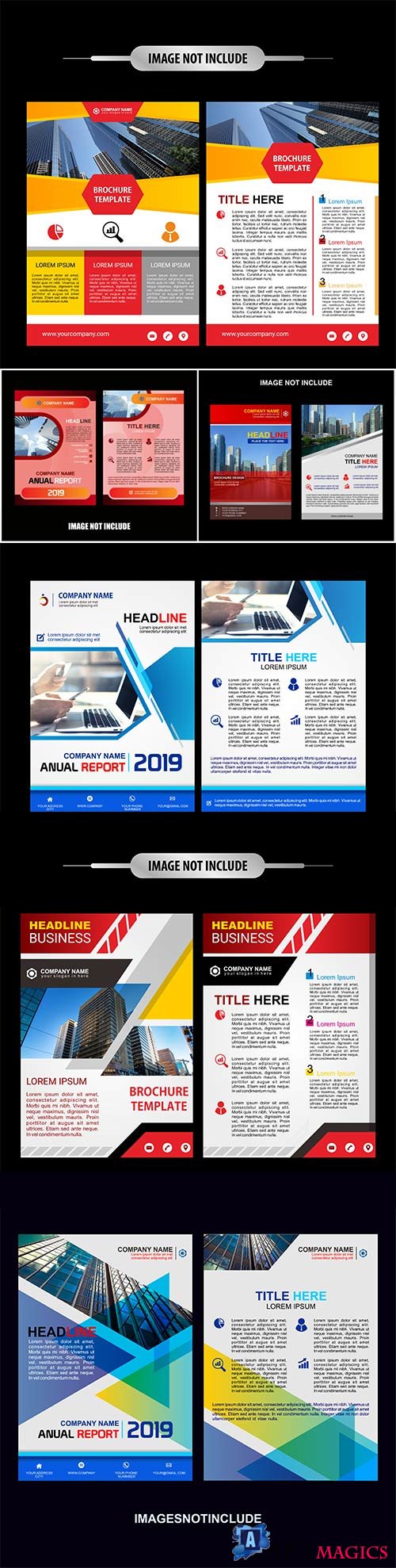 Brochure template vector layout design, corporate business annual report, magazine, flyer mockup # 225