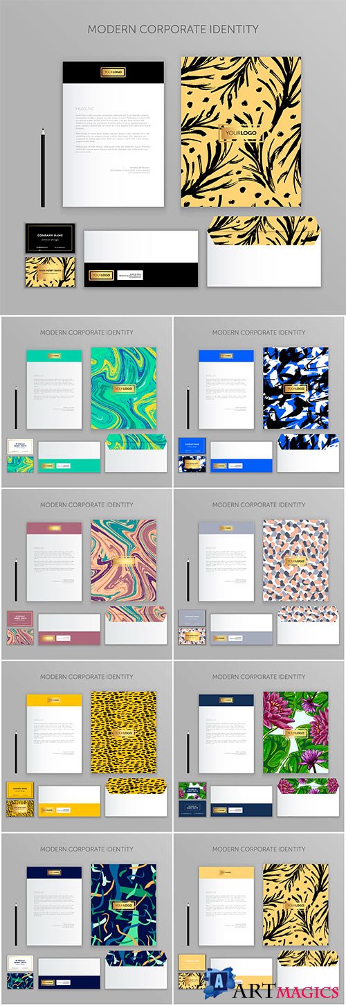 Corporate identity business set , modern stationery vector template design