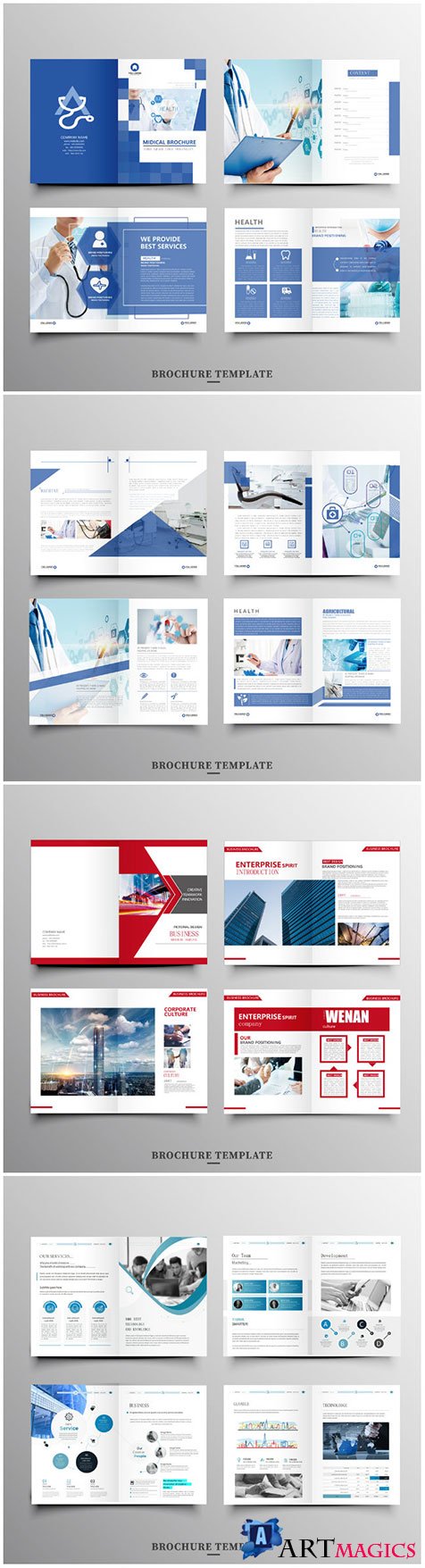 Brochure template vector layout design, corporate business annual report, magazine, flyer mockup # 242