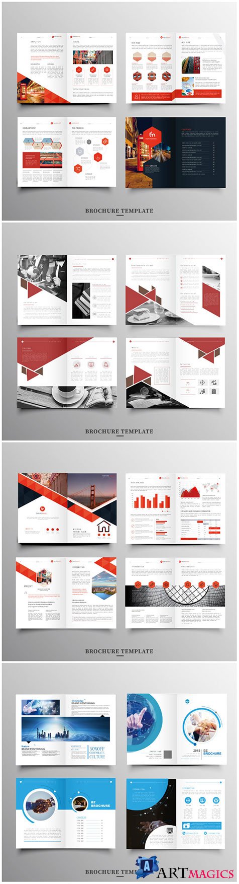 Brochure template vector layout design, corporate business annual report, magazine, flyer mockup # 241