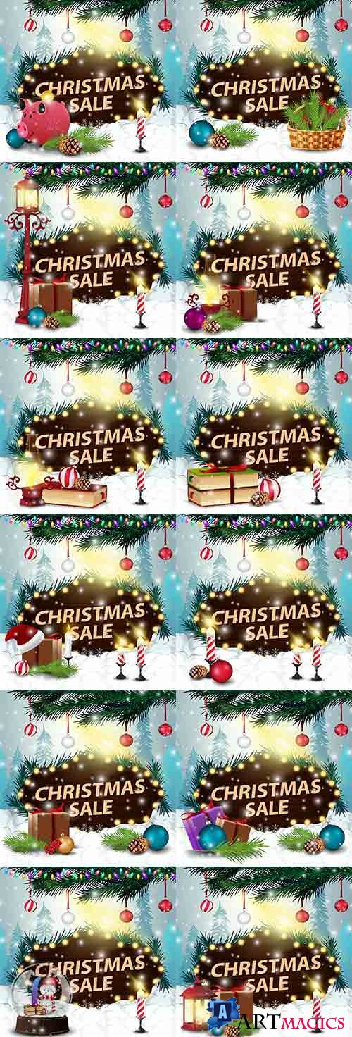   - 4 -   / Christmas backgrounds -4 - Vector Graphics