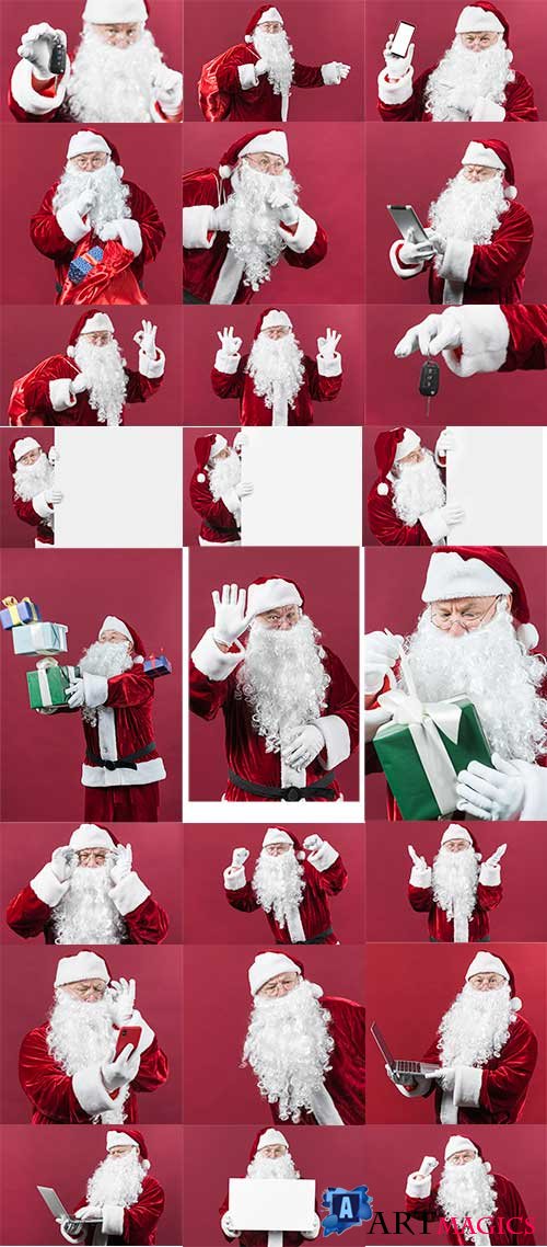    -  / Merry Santa Claus - Clipart