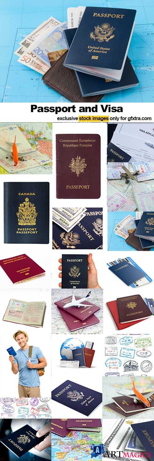Fotolia - Passport & Visa 21xJPG & 4xEPS