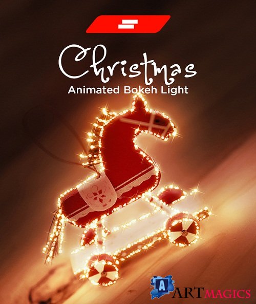 Gif Animated Christmas Bokeh Light Photoshop Action - 22816406
