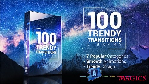 100 Trendy Transitions Library - Premiere Pro Templates 138283