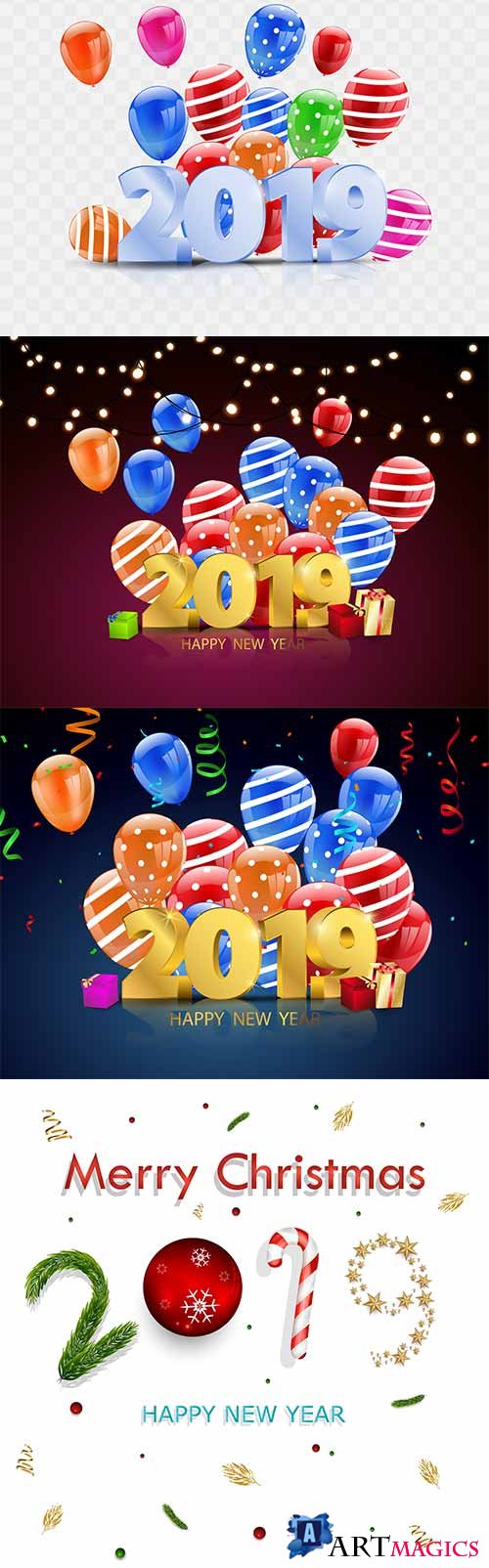   - 2019 -   / New Year - 2019 - Vector Graphics