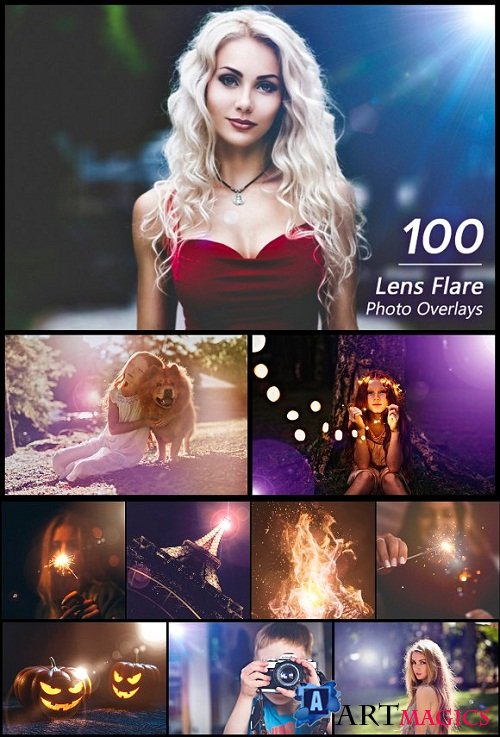 100 Lens Flare Overlays - 3107271