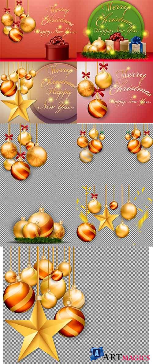   -2 -   / Christmas balls - 2 - Vector Graphics