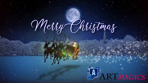 Christmas Greetings With Santa And Sleigh 098414570 - After Effects Templates