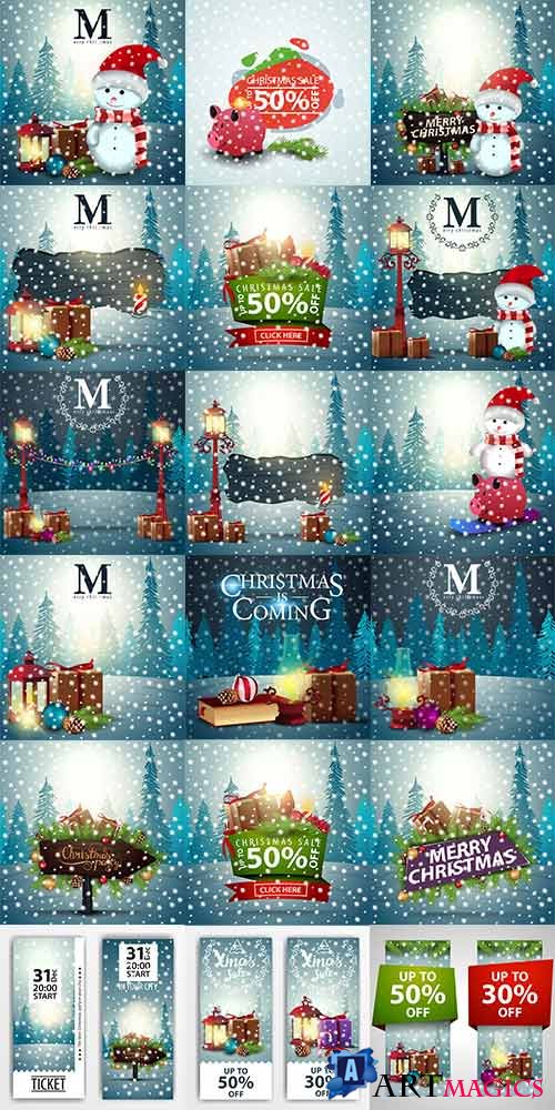   - 7 -   / Christmas backgrounds -7 - Vector Graphics