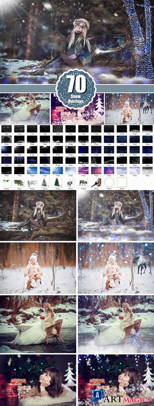 Snow winter photoshop overlays - 479010