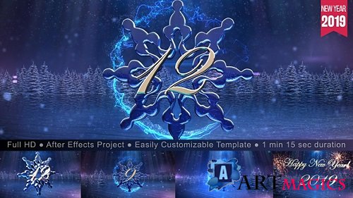 New Year Snowflake Countdown 2019 6415067 - Project for After Effects (Videohive)