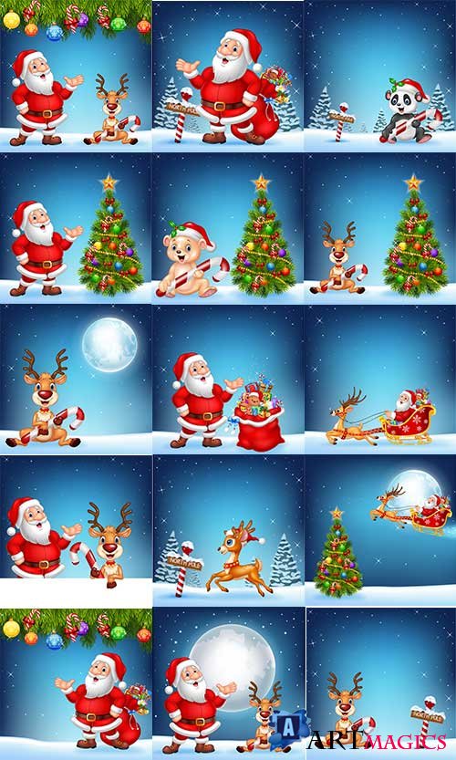   - 8 -   / Christmas backgrounds -8 - Vector Graphics
