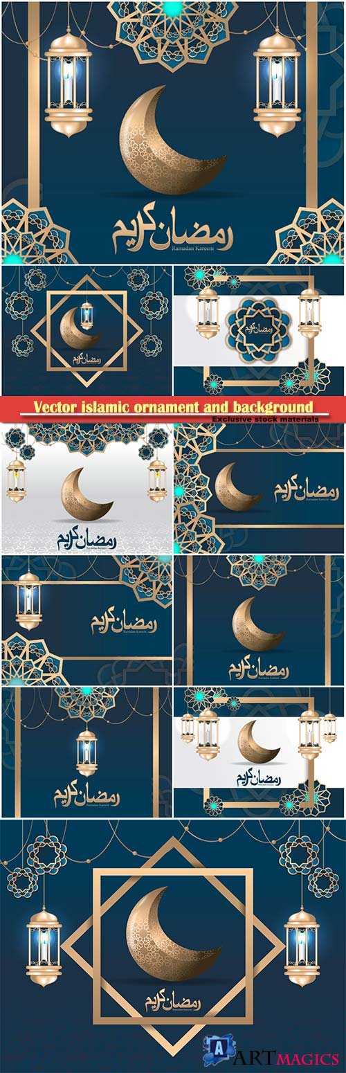 Vector islamic ornament and background illustration