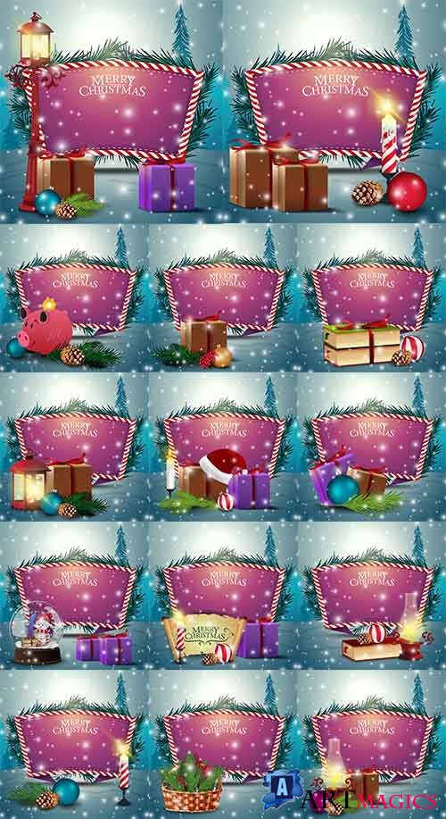   - 8 -   / Christmas backgrounds -8 - Vector Graphics