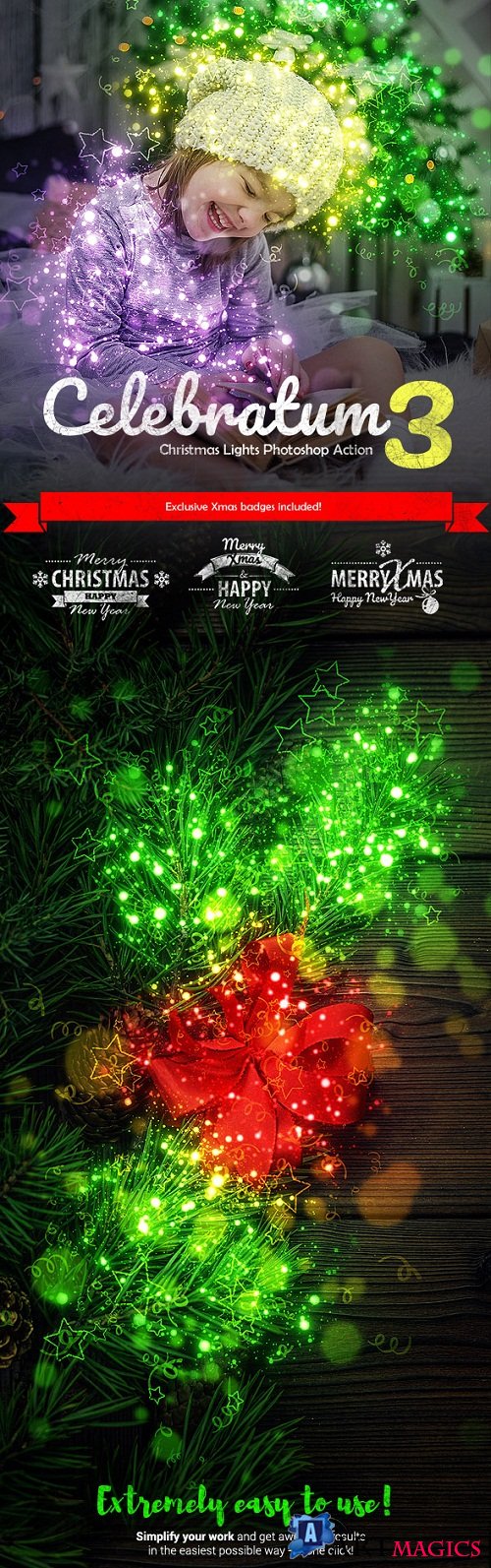 Celebratum 3 - Christmas Lights Photoshop Action 22863016