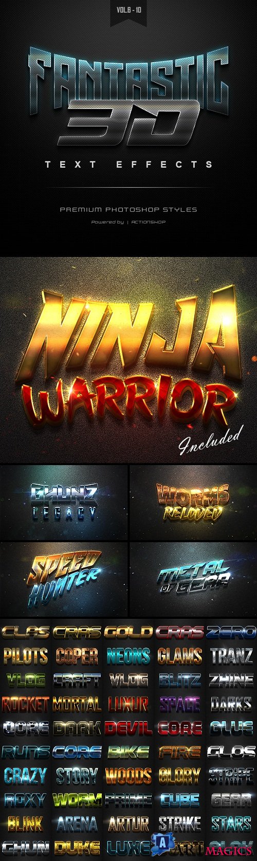 3D Text Effects Bundle Two - 22589005