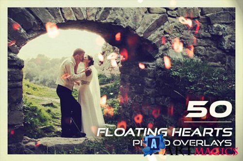 50 Floating Hearts Photo Overlays 3502297