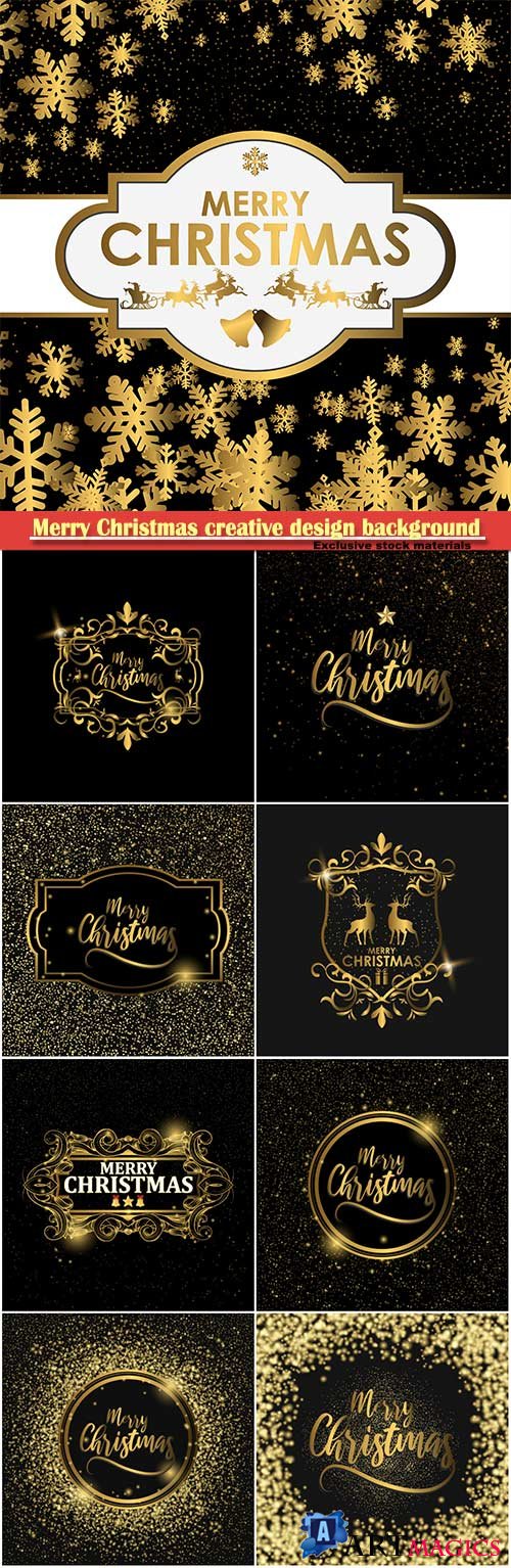 Merry Christmas creative design background vector illustration