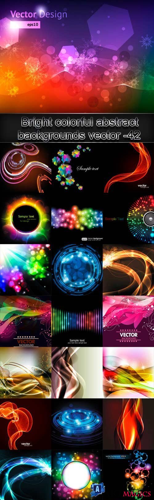 Bright colorful abstract backgrounds vector -42