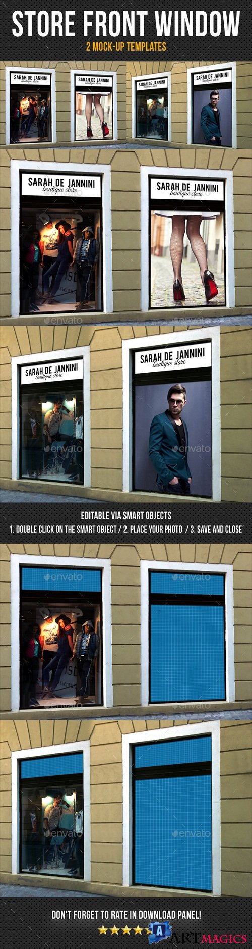 Store Front Window Mock-Up Pack 05 - 19591397