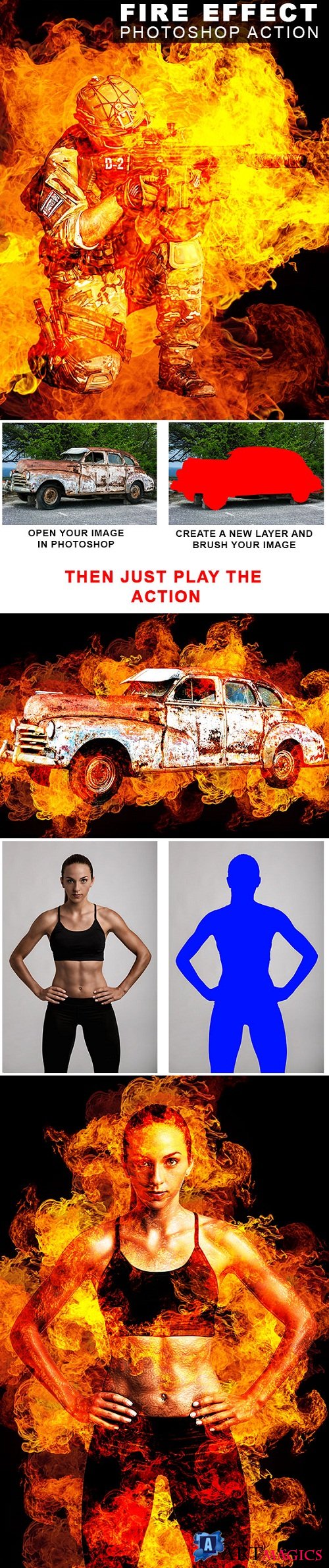 Fire Effect Photoshop Action  21985670