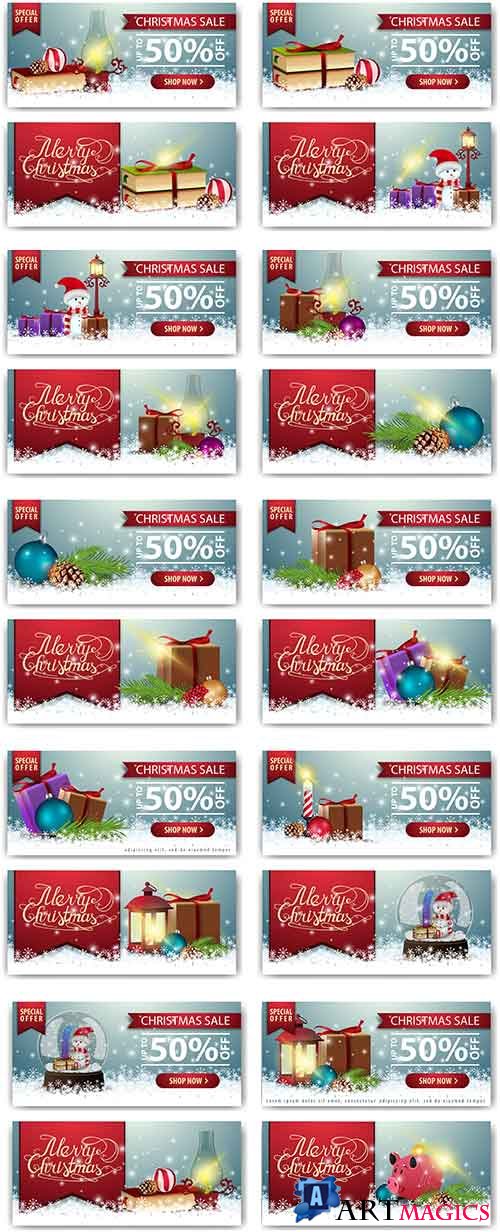 Christmas banners in vector - 5