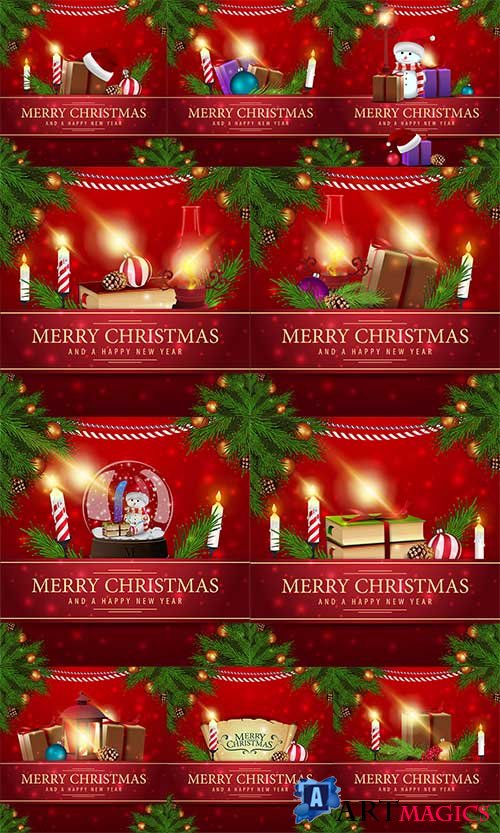   - 5 -   / Christmas cards - 5 - Vector Graphics