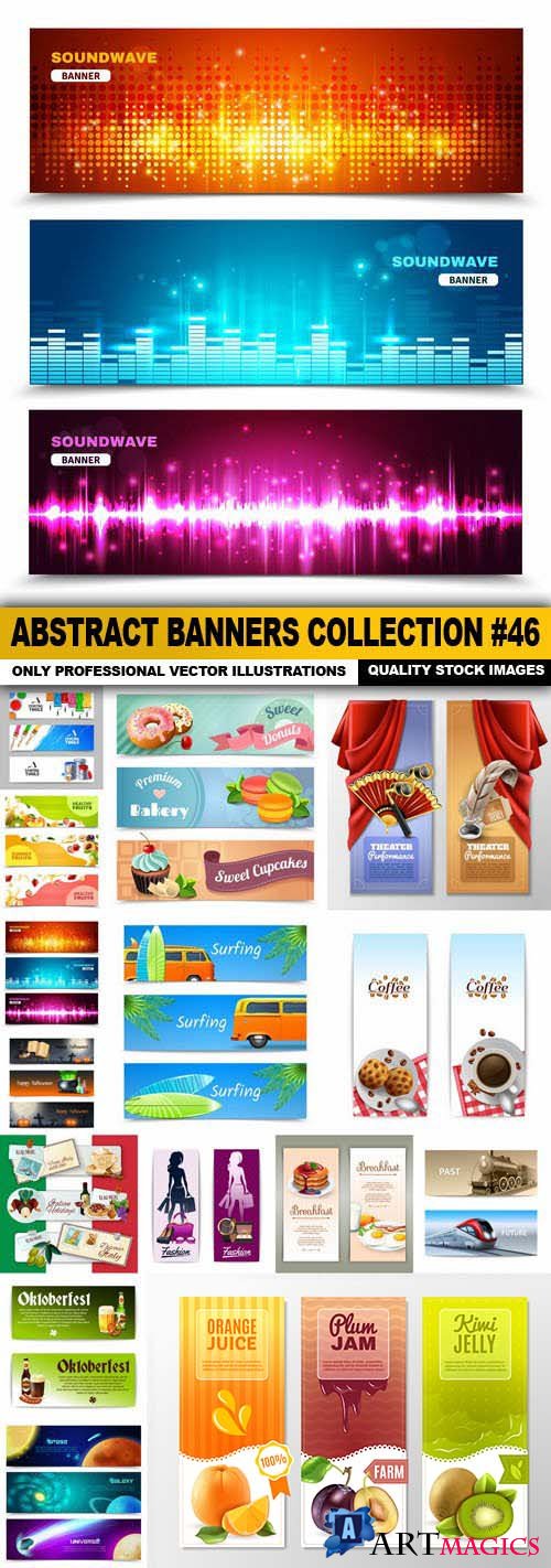 Abstract Banners Collection #46 - 15 Vectors