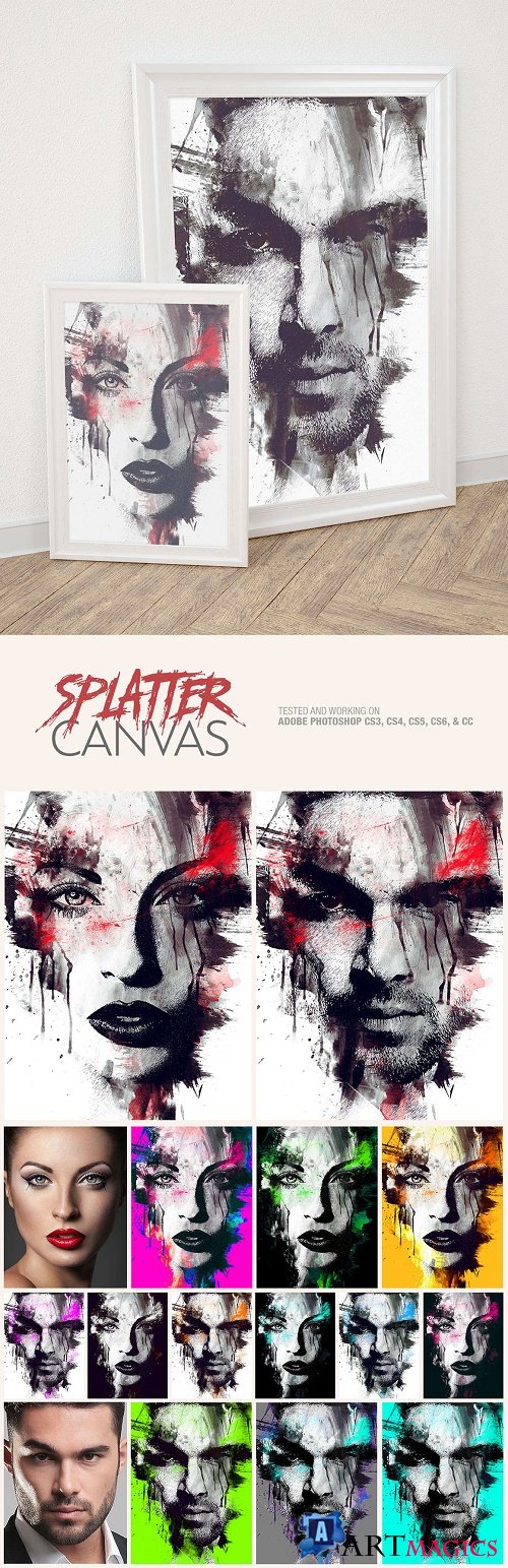 Splatter Canvas Photo Template